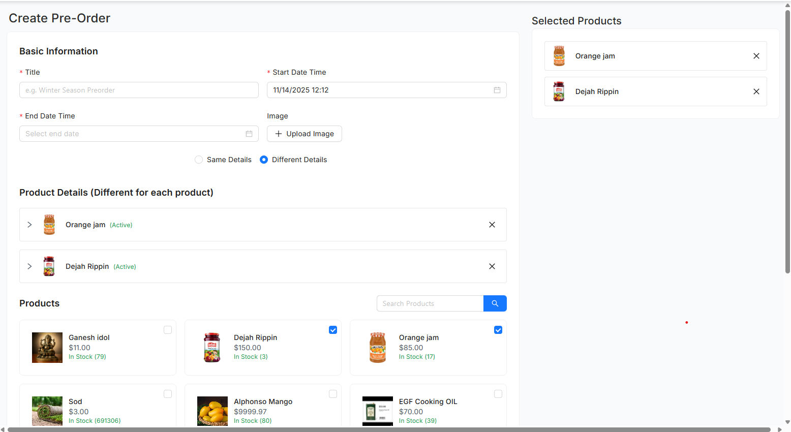  Selected Products